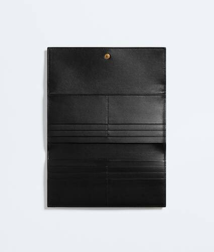 Portefeuille long &agrave; rabat Intrecciato Piccolo pour Femme en Black Bottega Veneta Canada FR - Image 2