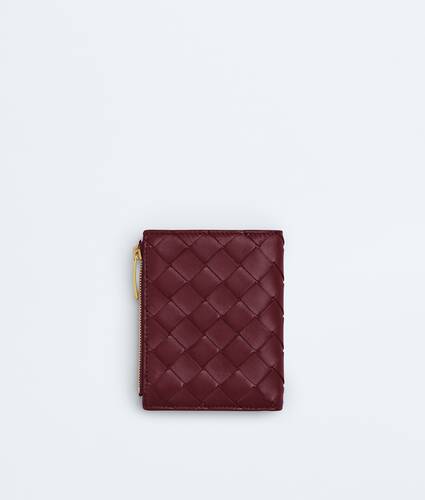 Women's Intrecciato Small Bi-Fold Wallet in Barolo Bottega Veneta Mexico EN - Image 3