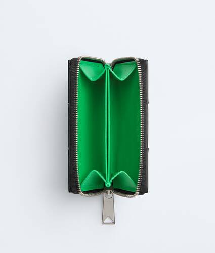 Men's Cassette Zippered Coin Purse in Black/parakeet Bottega Veneta Japan EN - Image 2