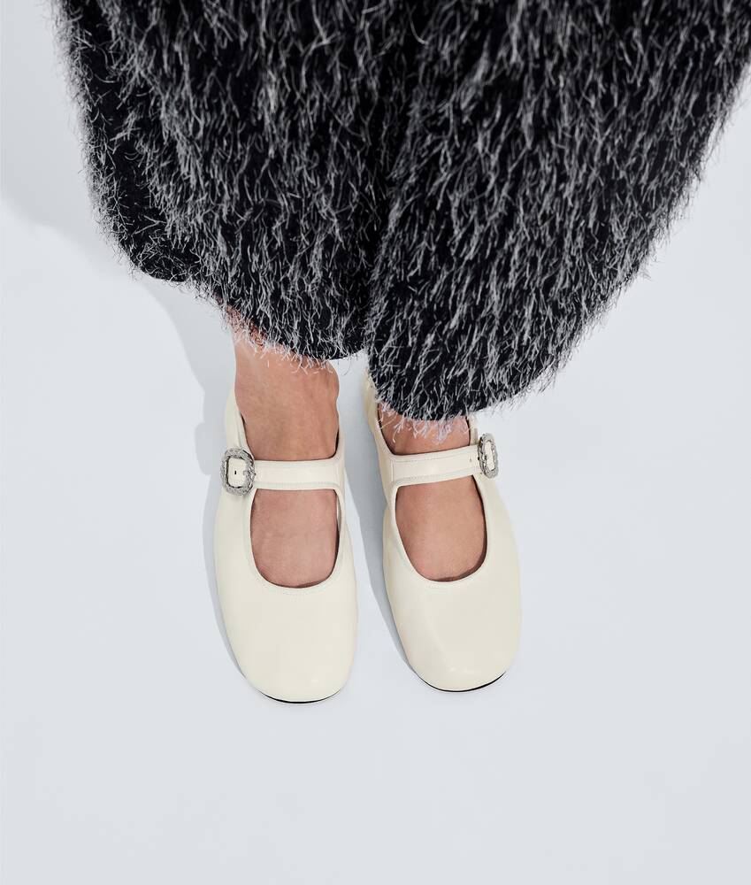 Women's Veneziana Mary-Jane Ballerina in Alabaster Bottega Veneta Cyprus EN - Image 2