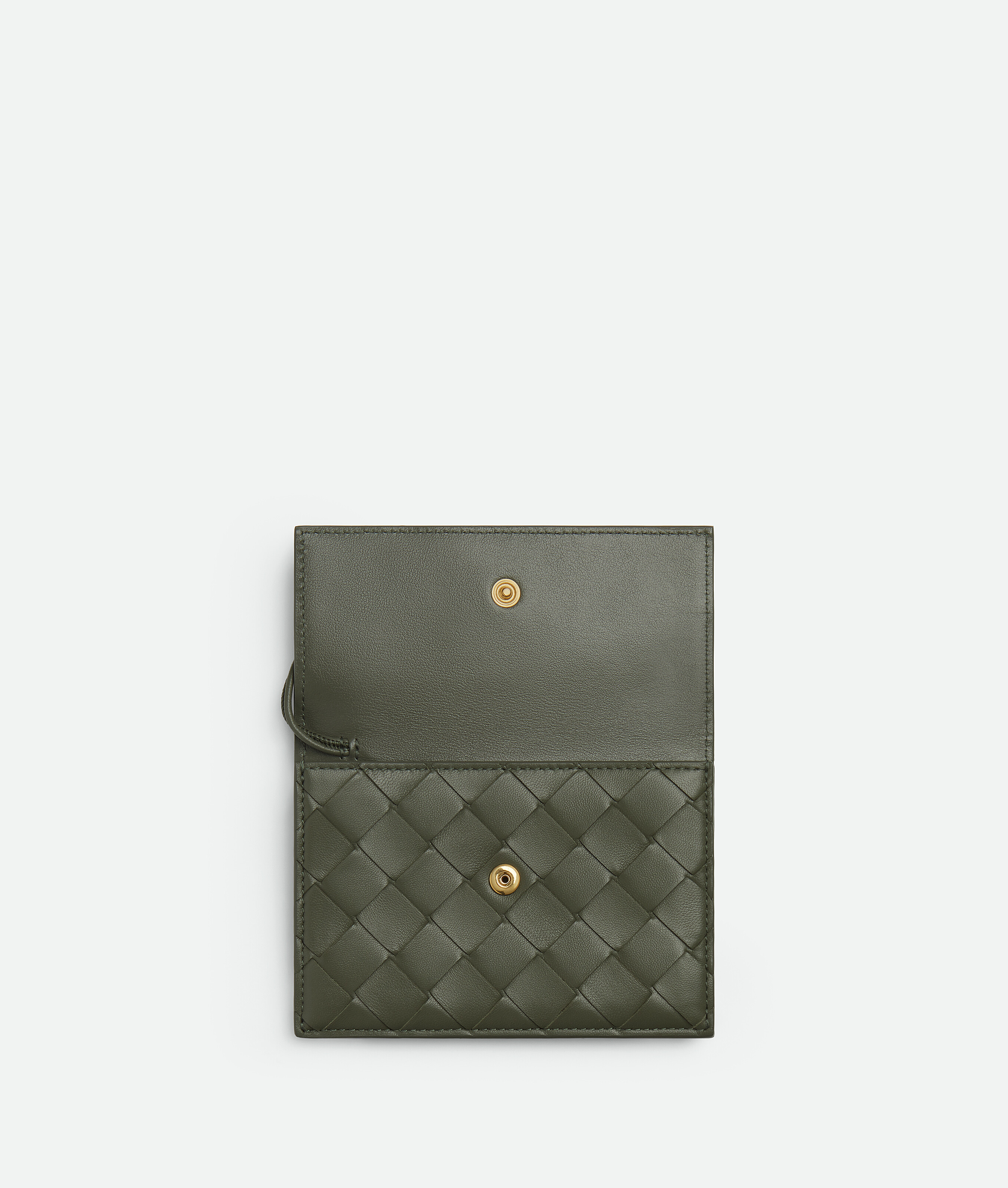 Bottega Veneta Andiamo Zipped Card Case In Green