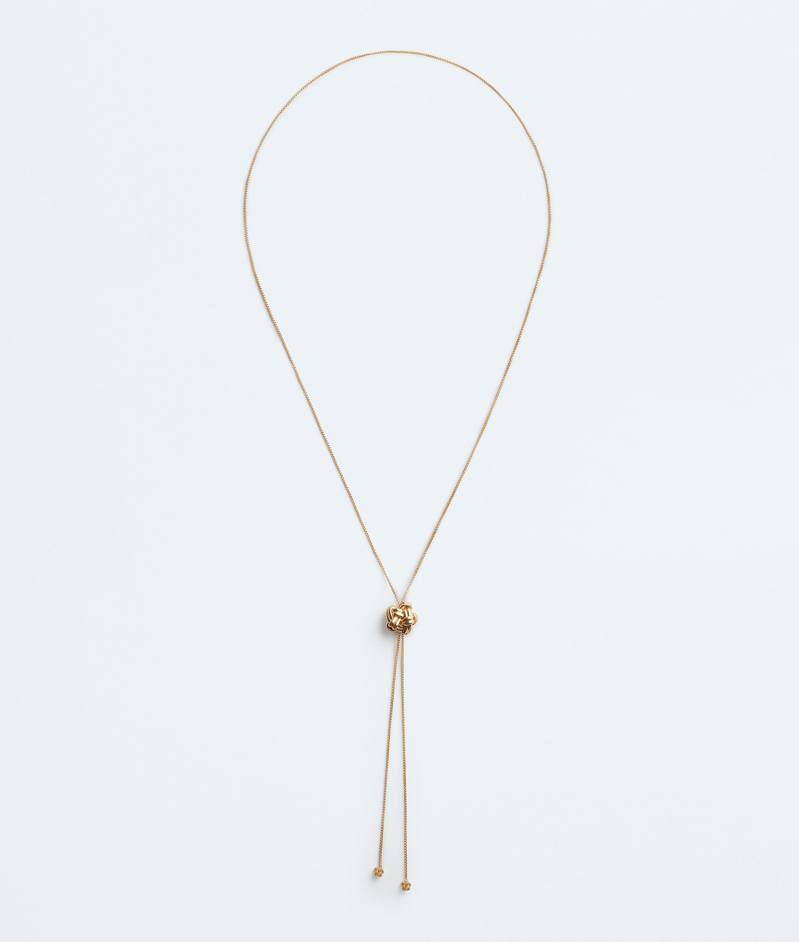 Women's Knot Sliding Necklace in Yellow gold Bottega Veneta Luxembourg EN - Image 1