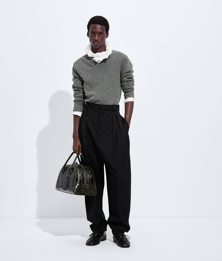 Men's Compact Cotton Poplin Shirt in White Bottega Veneta Ireland EN - Image 4