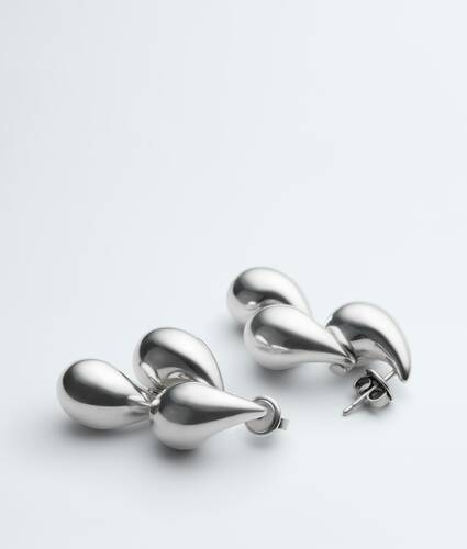 Women's Drop Chain Earrings in Silver Bottega Veneta Switzerland EN - Image 3