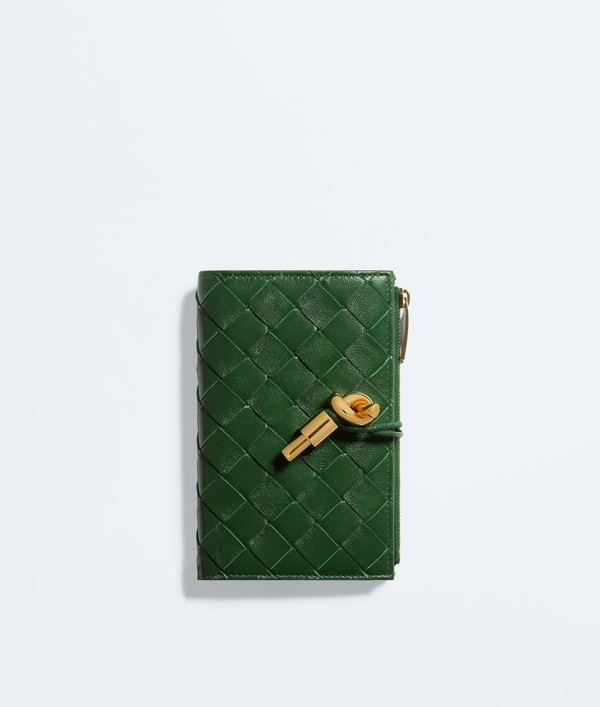 Andiamo Medium Bi-Fold Wallet in Basil