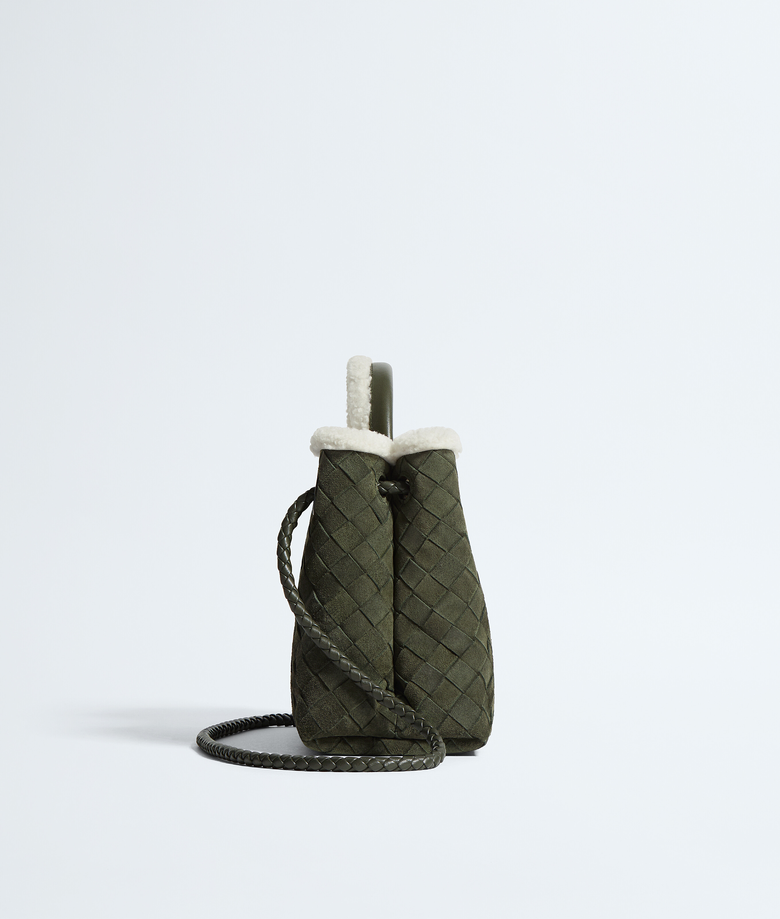 Women's Small Andiamo in Bark green/plaster Bottega Veneta Luxembourg EN - Image 4