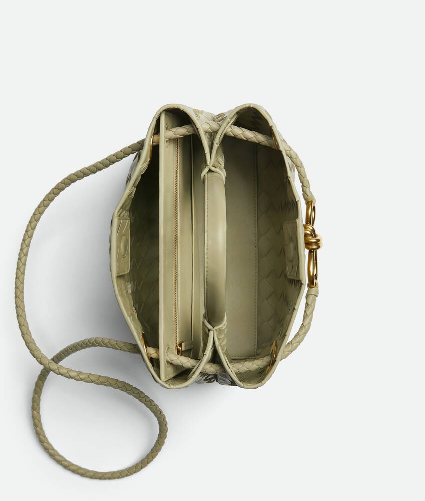 Bottega Veneta® Women's Small Andiamo in Travertine. Shop