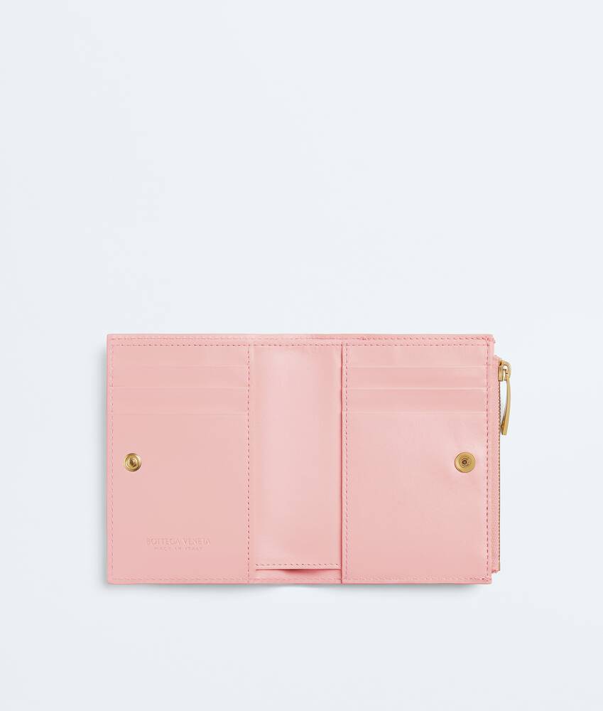 显示产品图片放大效果 2 - 小号Intrecciato编织双折钱包