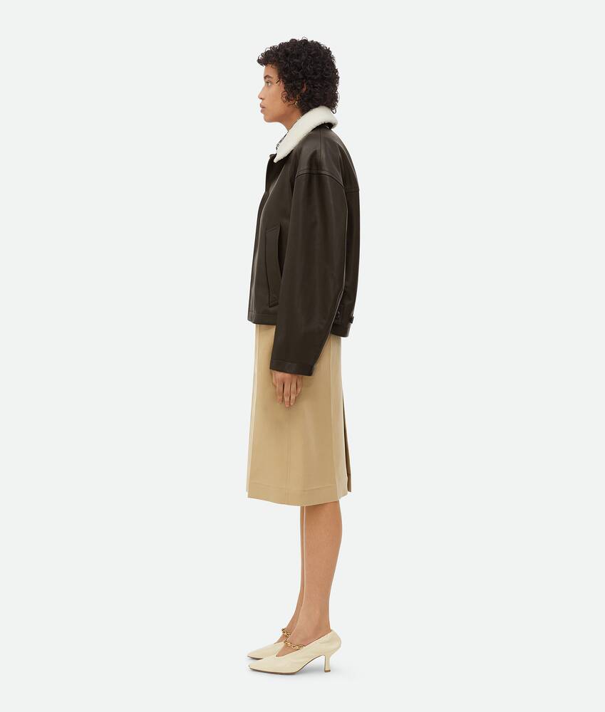 Women's Leather Jacket in Fondant Bottega Veneta Denmark EN - Image 2