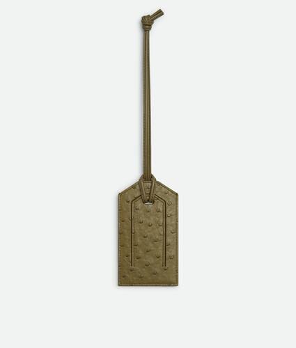 Men's Ostrich Tag Holder On Strap in Algae Bottega Veneta United Kingdom EN - Image 2