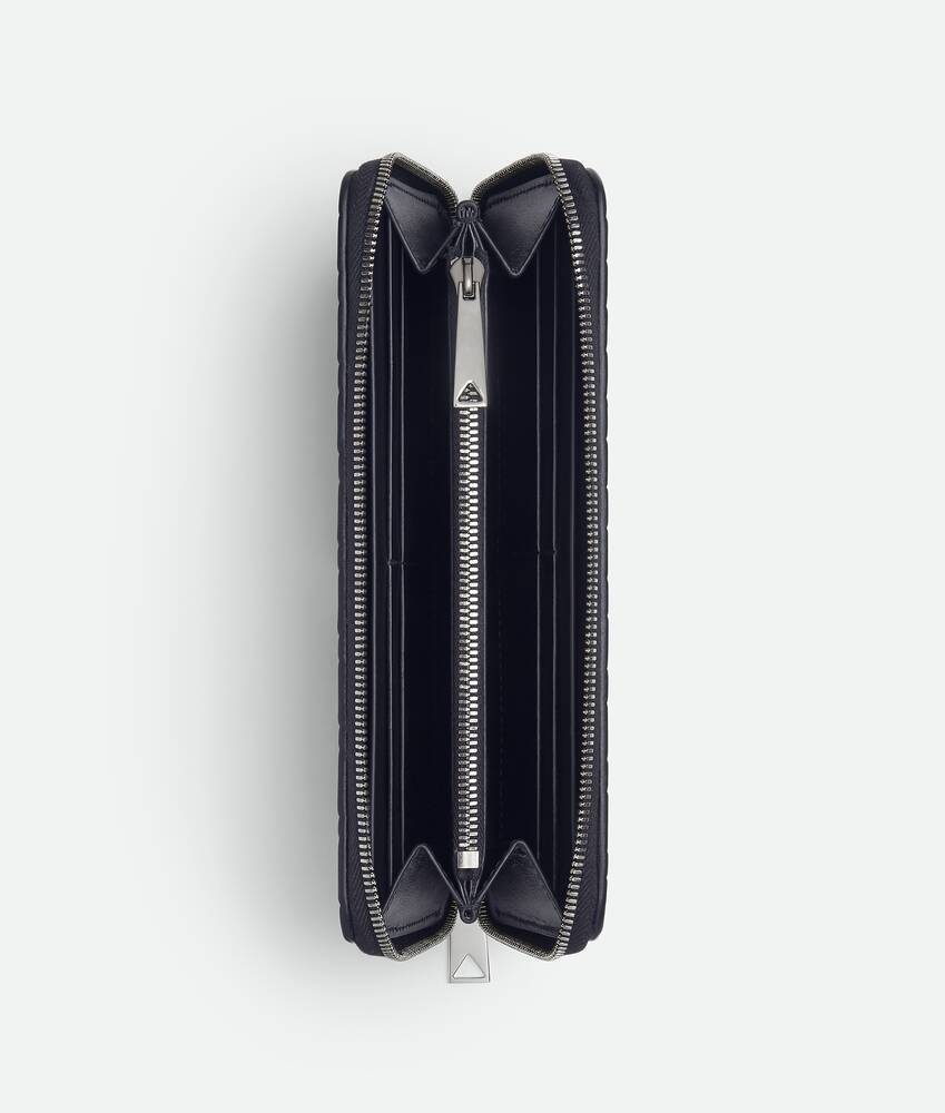 Men's Intrecciato Stamp Zip Around Wallet in Abyss Bottega Veneta South Korea EN - Image 2