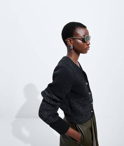 &Oacute;culos de sol Classic Ovais em Grey/grey Bottega Veneta Brasil PT - Image 2