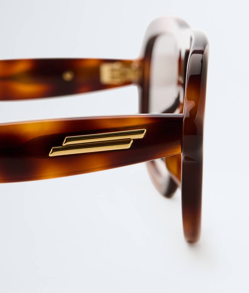 Sophia Ribbon Aviator Eyeglasses in Havana/transparent Bottega Veneta Croatia EN - Image 4