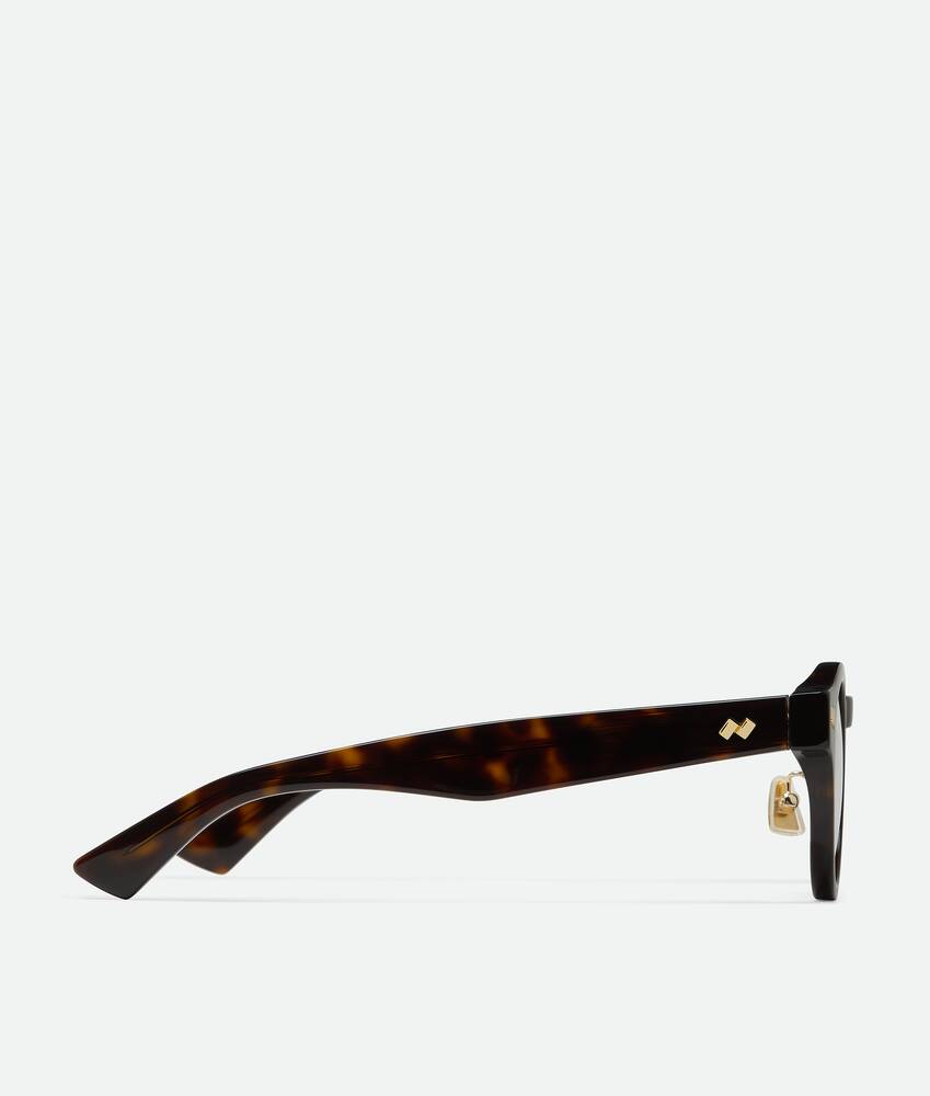Dizzy Round Eyeglasses in Havana/transparent Bottega Veneta Netherlands EN - Image 3
