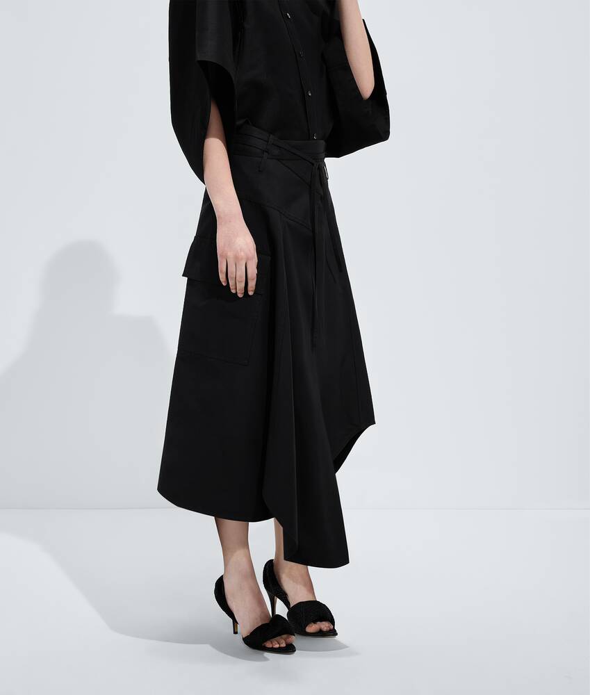Falda de toile de algod&oacute;n compacto para Mujer en Double black Bottega Veneta Estados Unidos ES - Image 2