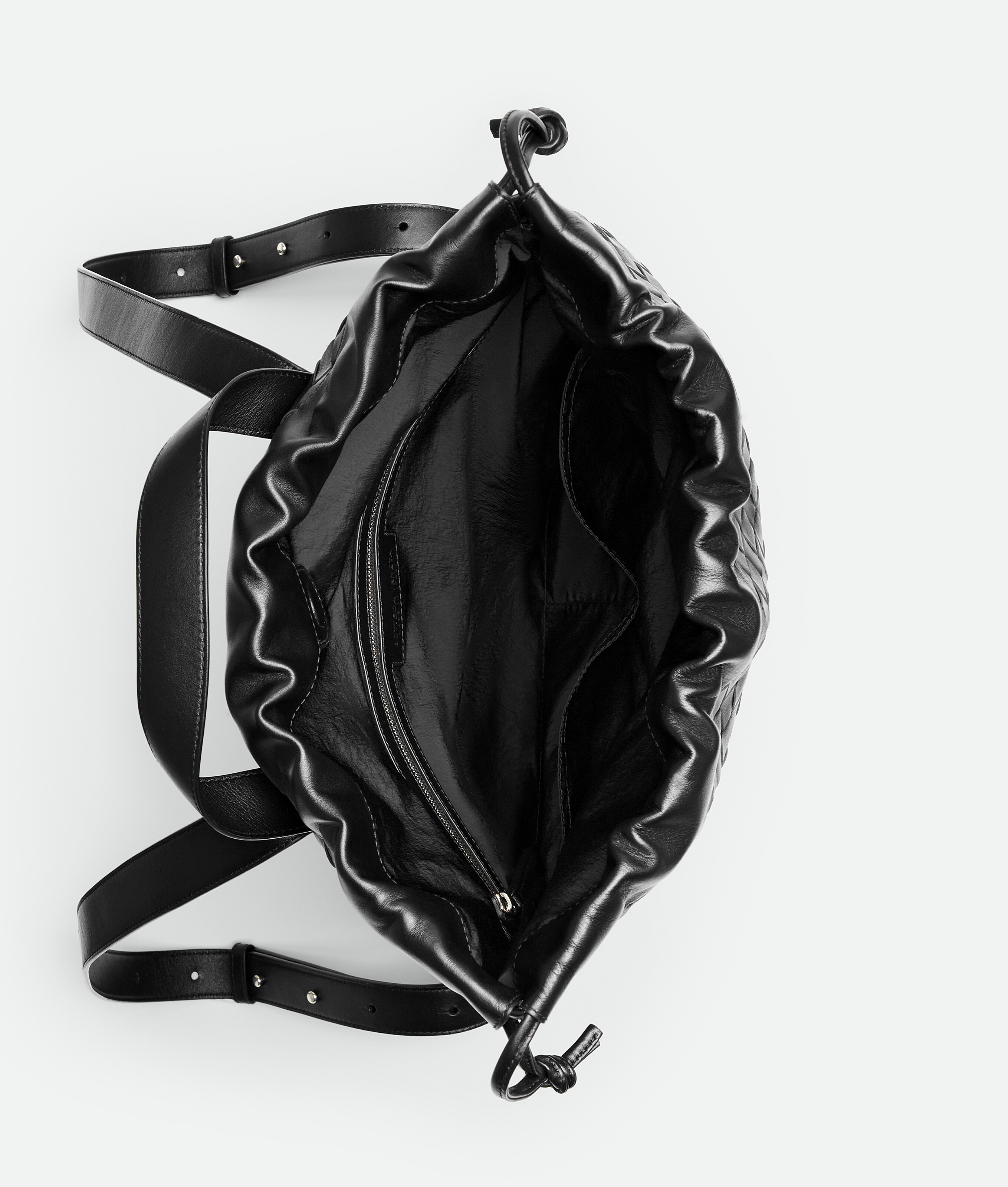 Bottega Veneta Intrecciato Trail Backpack In Black