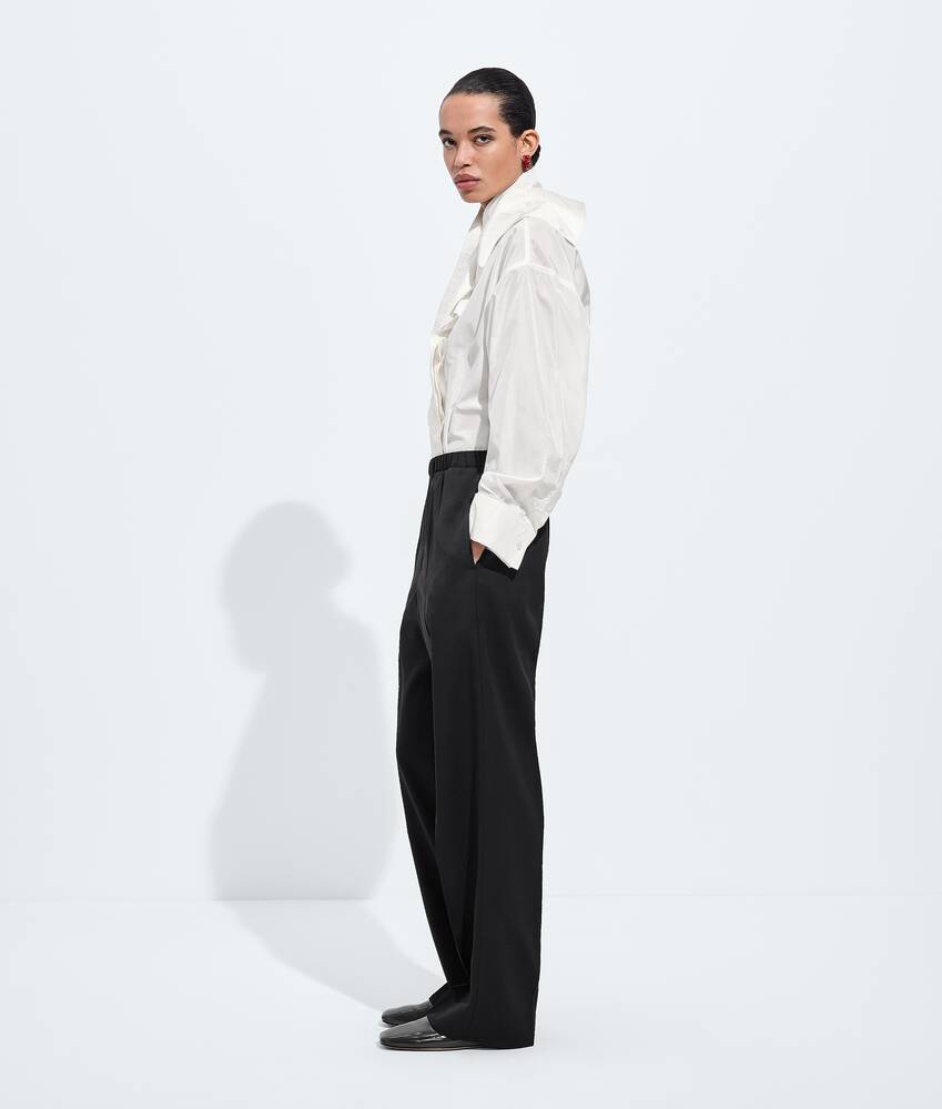 Women's Wool Grain De Poudre Pants in Double black Bottega Veneta Australia EN - Image 2