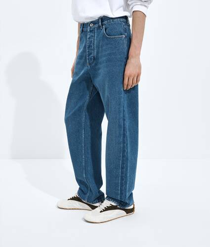 Medium Indigo Wide Leg Jeans