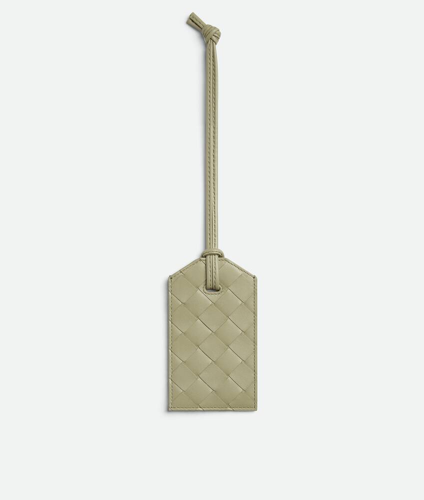 Men's Intrecciato Tag Holder On Strap in Travertine Bottega Veneta Slovakia EN - Image 1