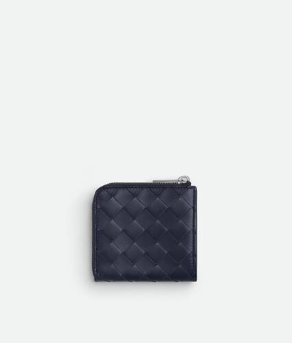 Men's Intrecciato Square Zip Around Wallet in Abyss/cypress Bottega Veneta Denmark EN - Image 3