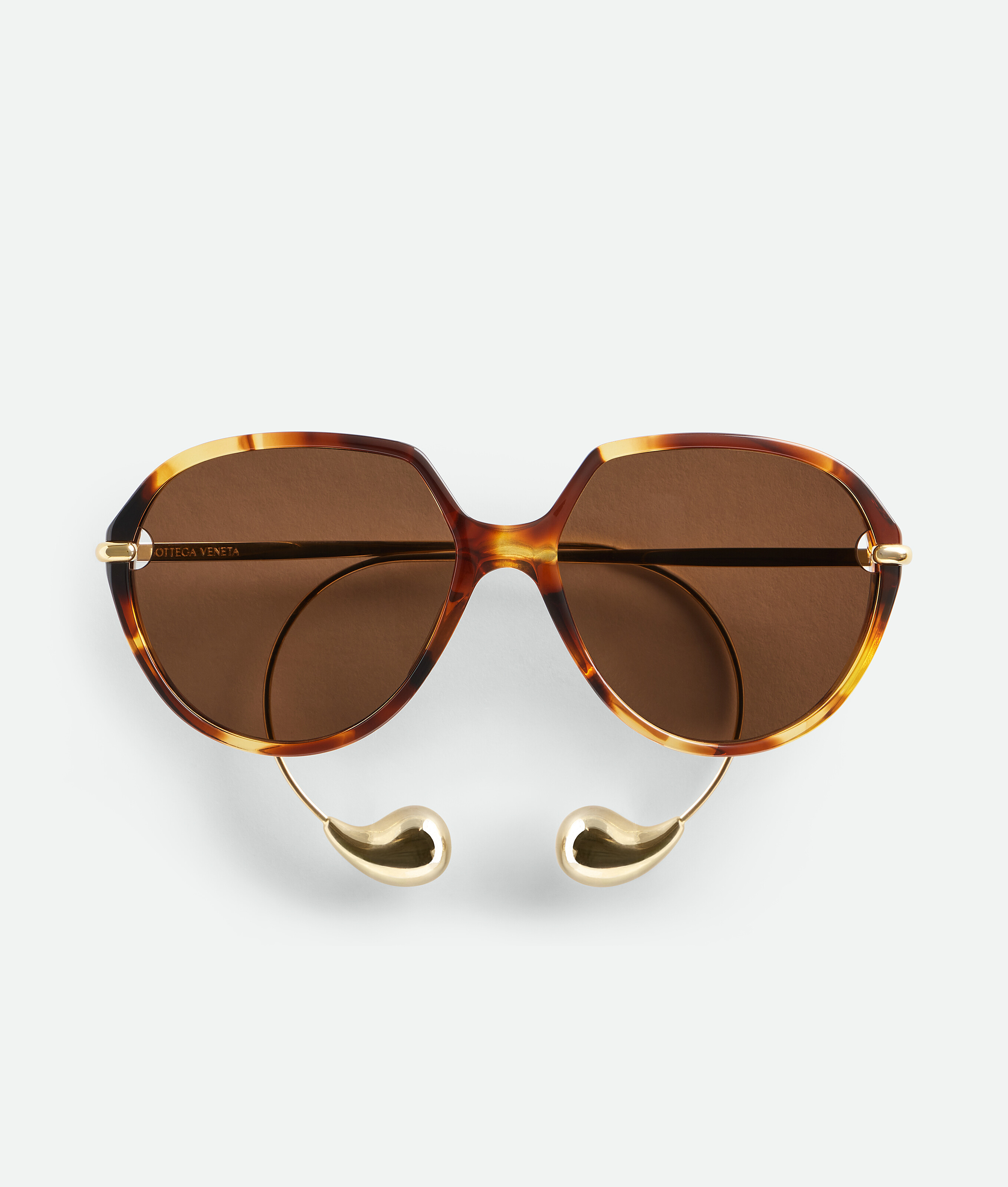 Bottega Veneta Drop Squared Sunglasses - Havana/brown - Unisex