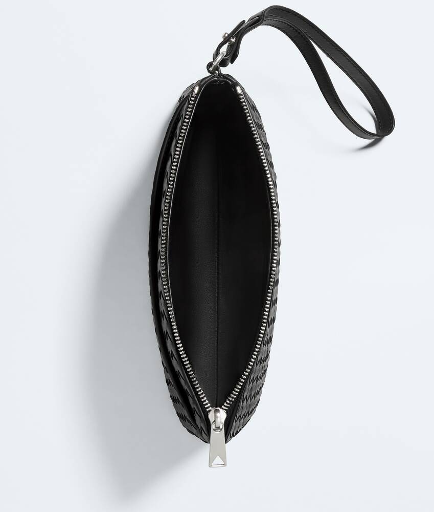 Men's Intrecciato Piccolo Prism Pouch in Black Bottega Veneta United Arab Emirates EN - Image 2