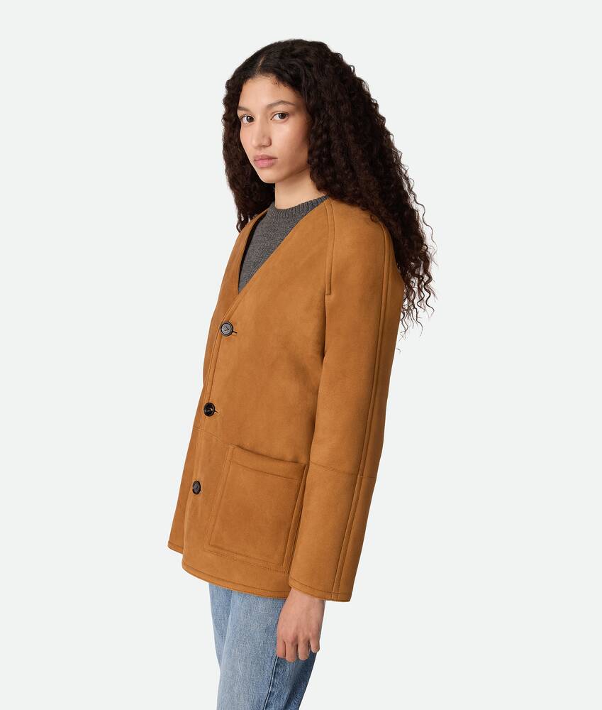 Display a large version of the product image 2 - Felted Merino Shearling Coat