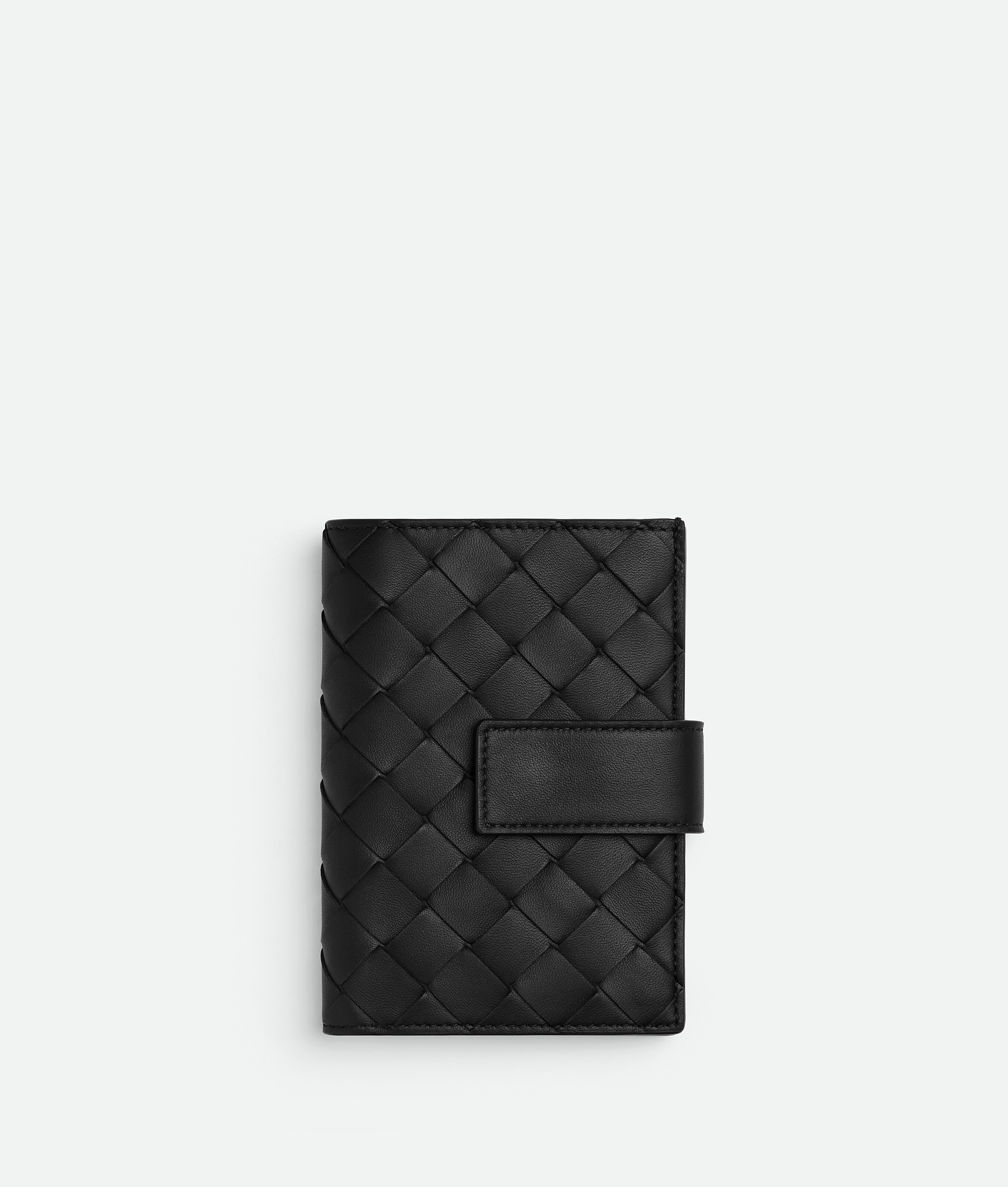Bottega Veneta Tag Passport Case In Black