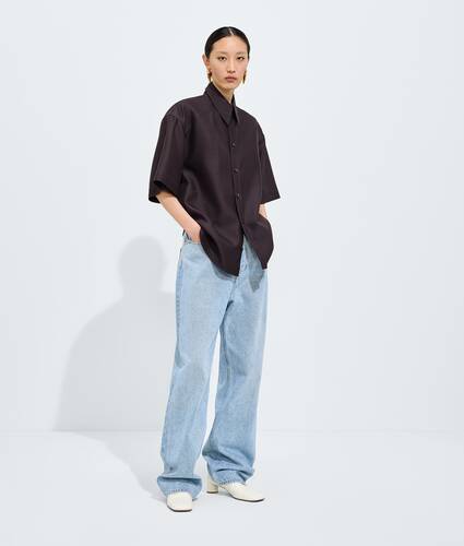 Women's Sky Bleached Wide Leg Jeans in Light bleach Bottega Veneta United States EN - Image 1