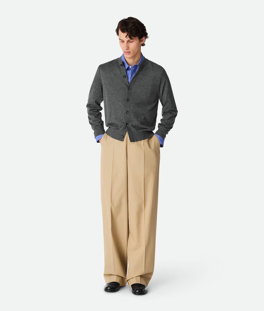 Men's Cotton Twill Straight Trousers in Beige | Bottega Veneta US Men's Cotton Twill Straight Trousers in Beige | Bottega Veneta US