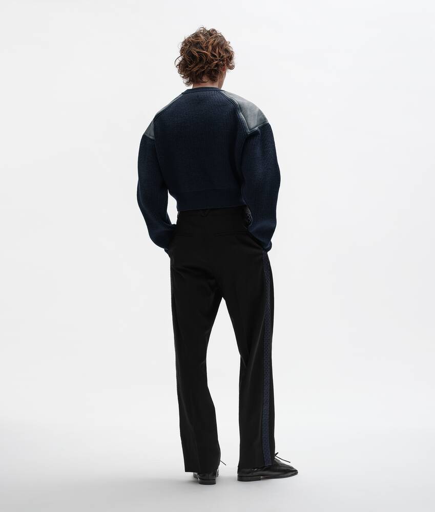 Men's Wool Twill Pants in Double black Bottega Veneta Qatar EN - Image 3