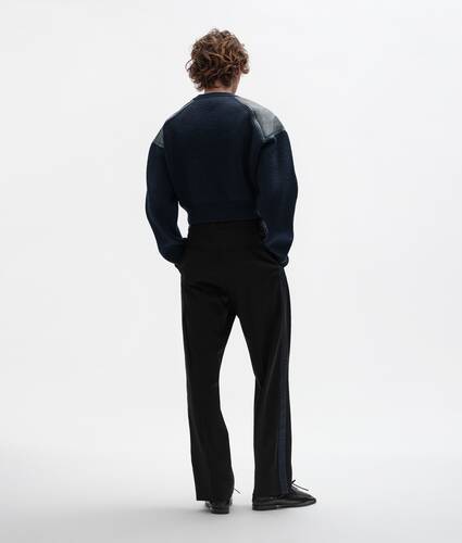 Men's Wool Twill Pants in Double black Bottega Veneta Qatar EN - Image 3
