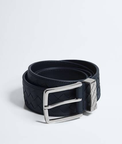 Men's Intreccio Loop Belt in Midnight Bottega Veneta Lithuania EN - Image 1