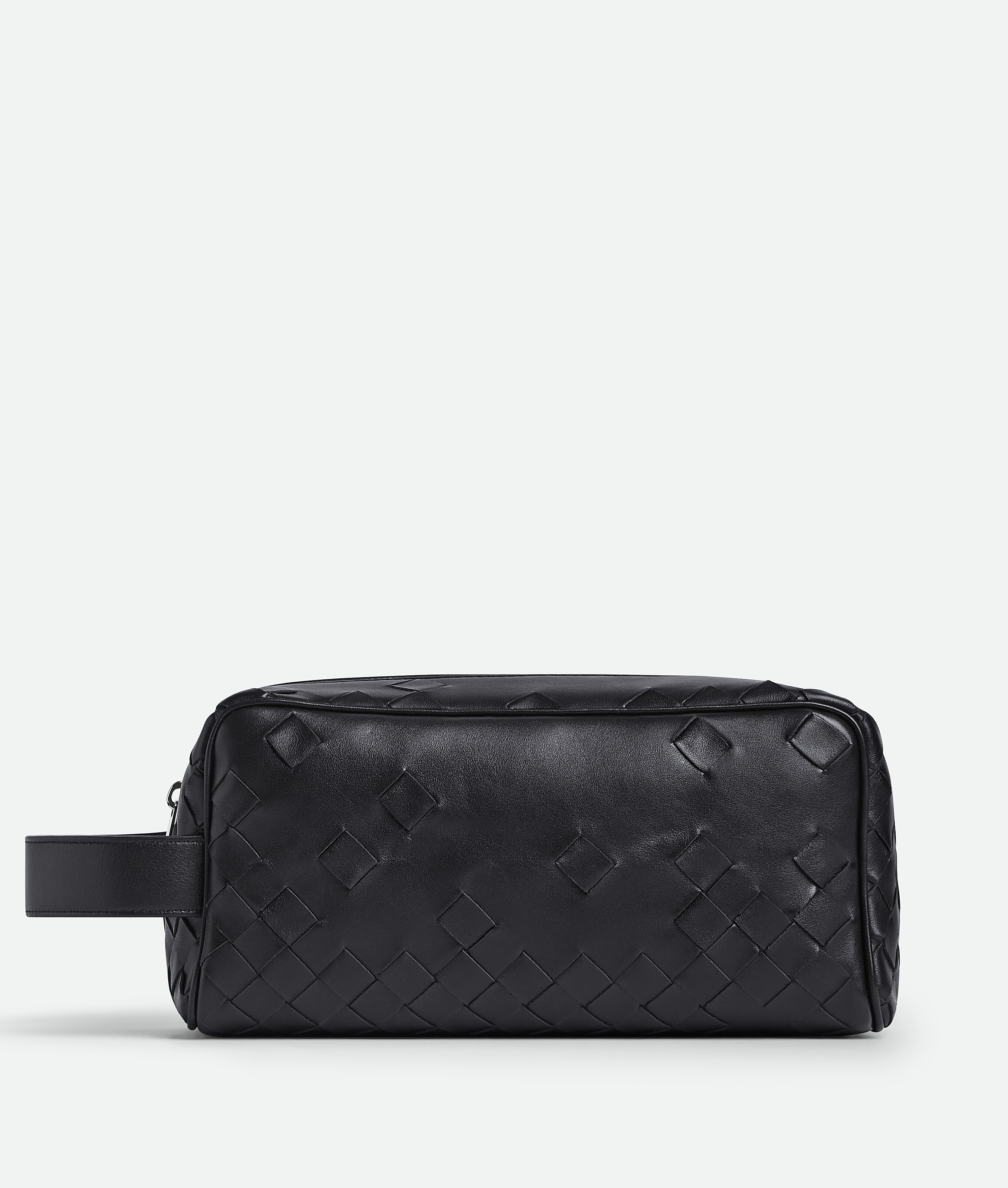 Bottega Veneta Intrecciato Travel Pouch In Black