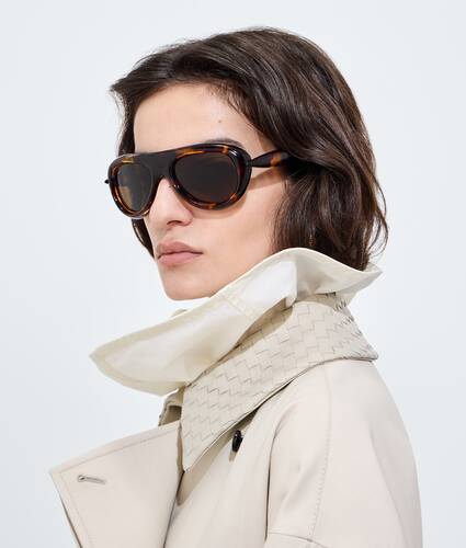 Gafas de sol Sardine estilo aviador en Havana/brown Bottega Veneta Espa&ntilde;a ES - Image 2