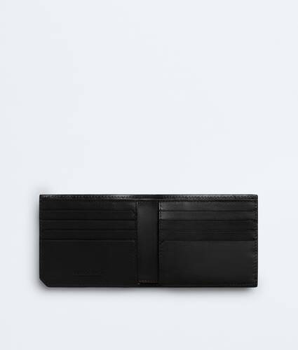 Men's Intrecciato Piccolo Bi-Fold Wallet in Black Bottega Veneta United Arab Emirates EN - Image 2