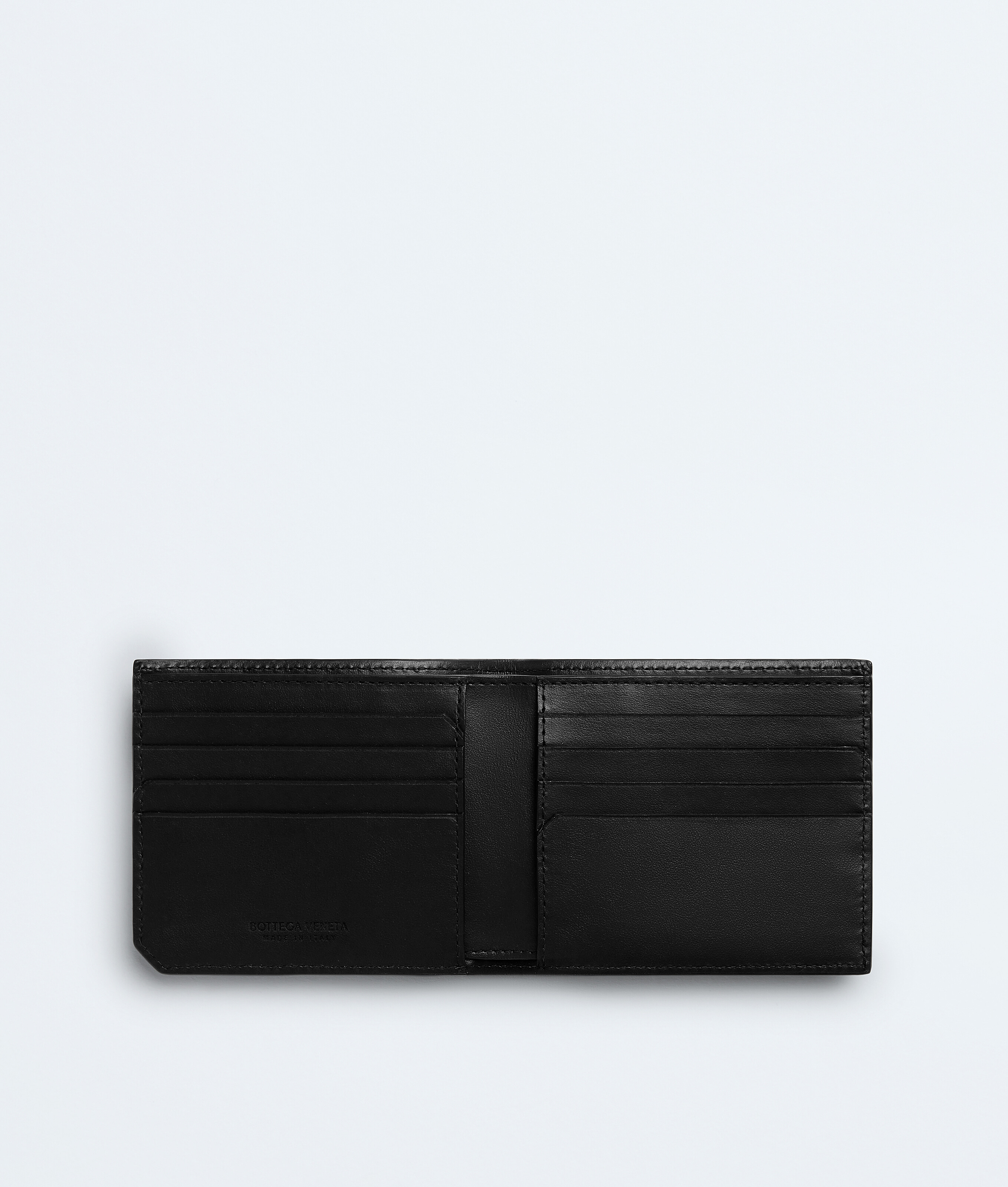 Men's Intrecciato Piccolo Bi-Fold Wallet in Black Bottega Veneta Luxembourg EN - Image 2