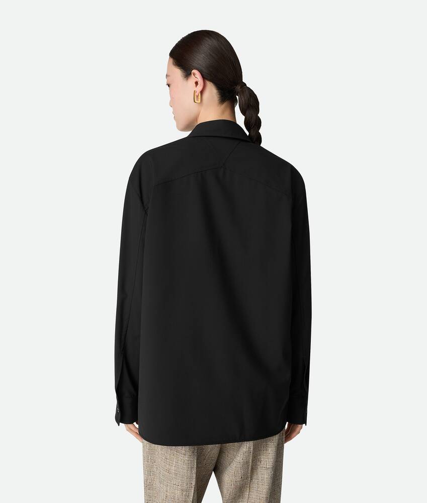Feines Wollhemd f&uuml;r Damen in Black Bottega Veneta &Ouml;sterreich DE - Image 3