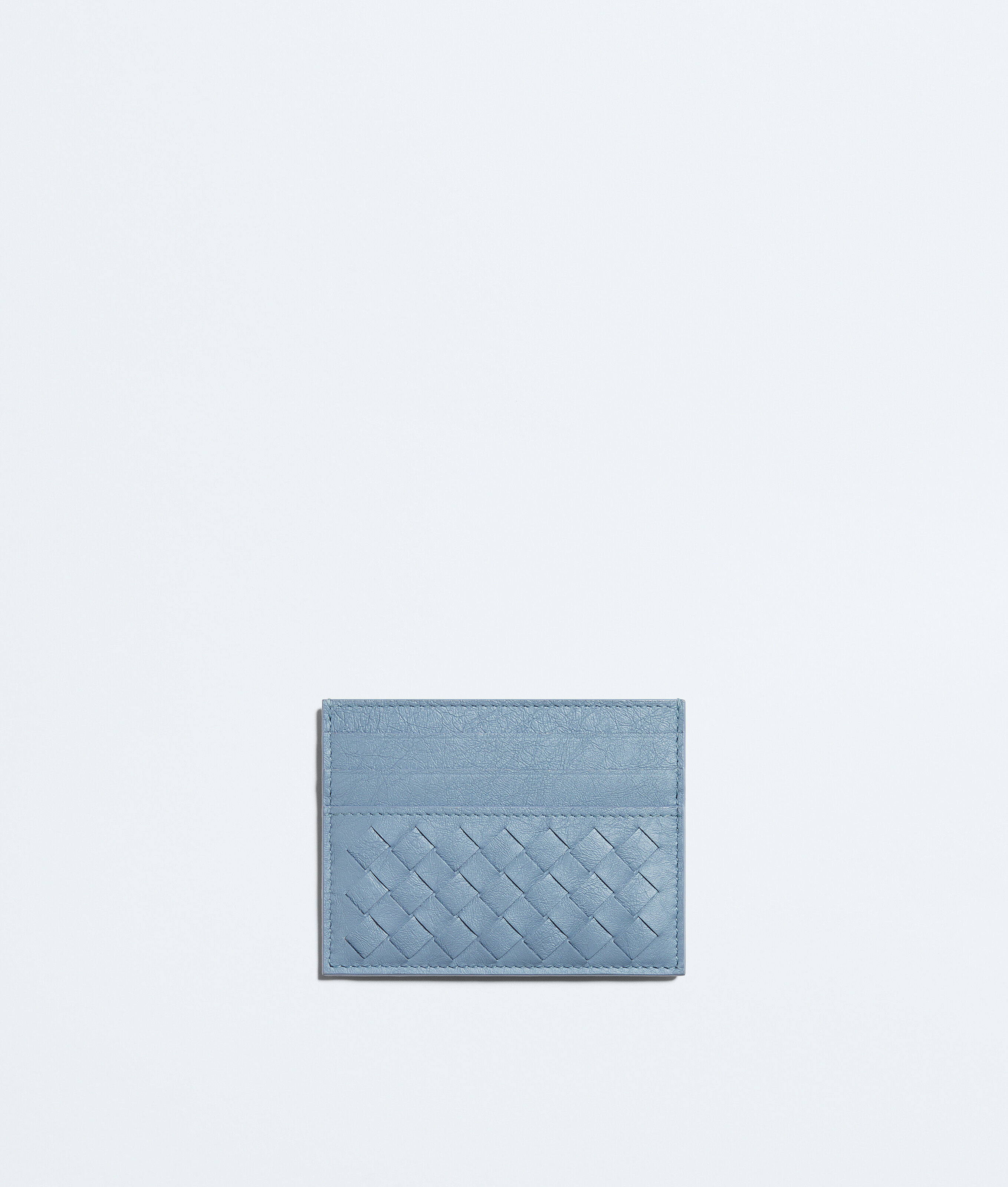 Men's Woven Mycelium Credit Card Case in Mineral | Bottega Veneta US