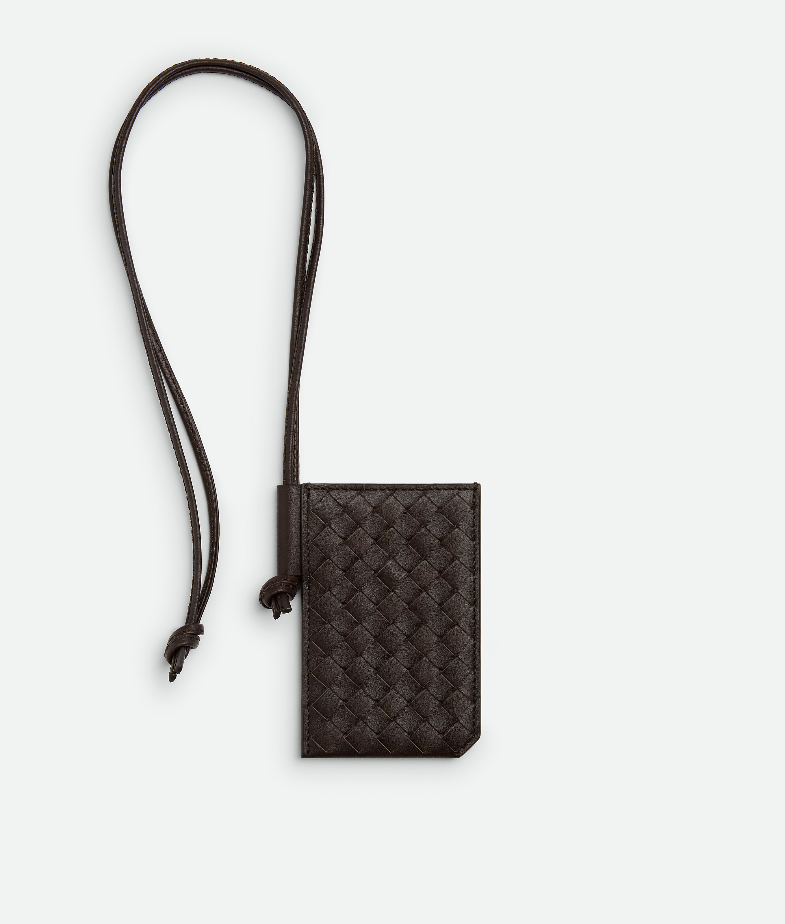 Bottega Veneta Intrecciato Piccolo Badge Holder - Brown - Man -