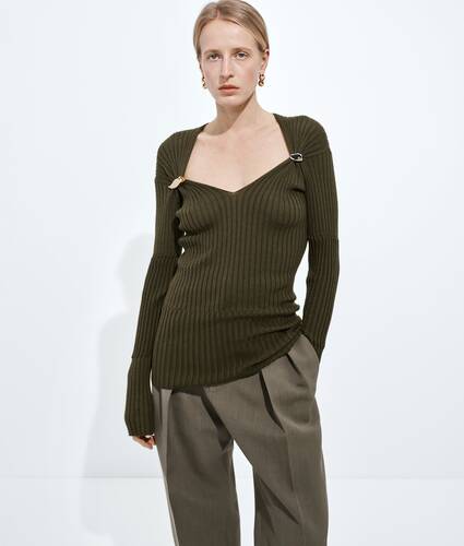 Cashmere and Silk Rib Sweater