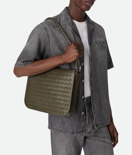 Men's Small Swing Messenger in Cypress Bottega Veneta Spain EN - Image 6