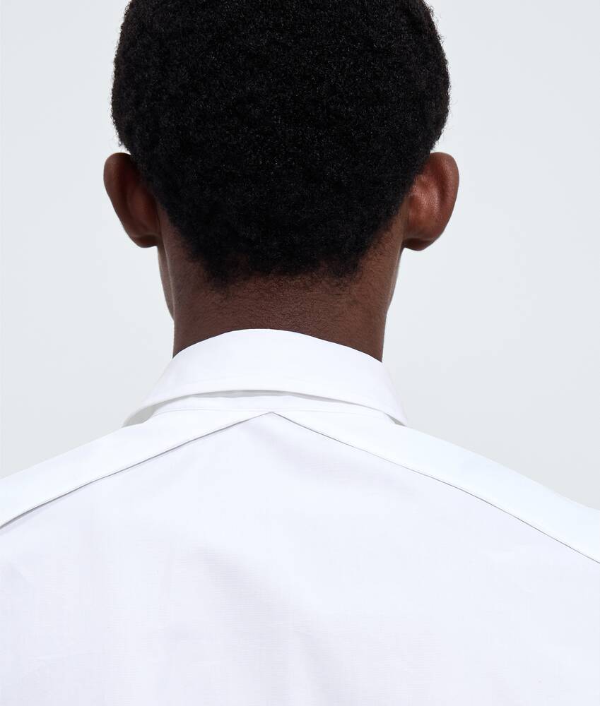 Men's Cotton Poplin Shirt in White Bottega Veneta Hong Kong SAR China EN - Image 5