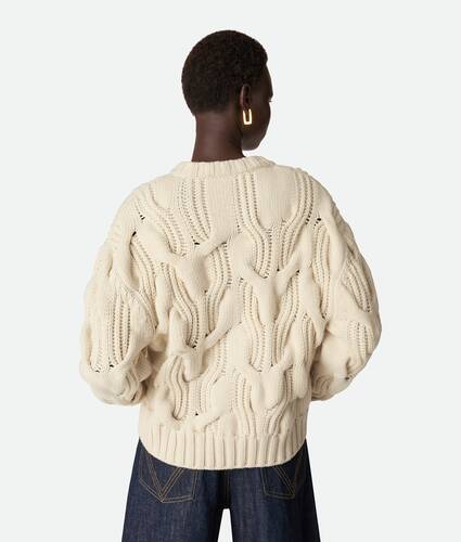 羊毛开衫 为 所有 在 绳草黄 Bottega Veneta 新加坡 ZH - Image 3