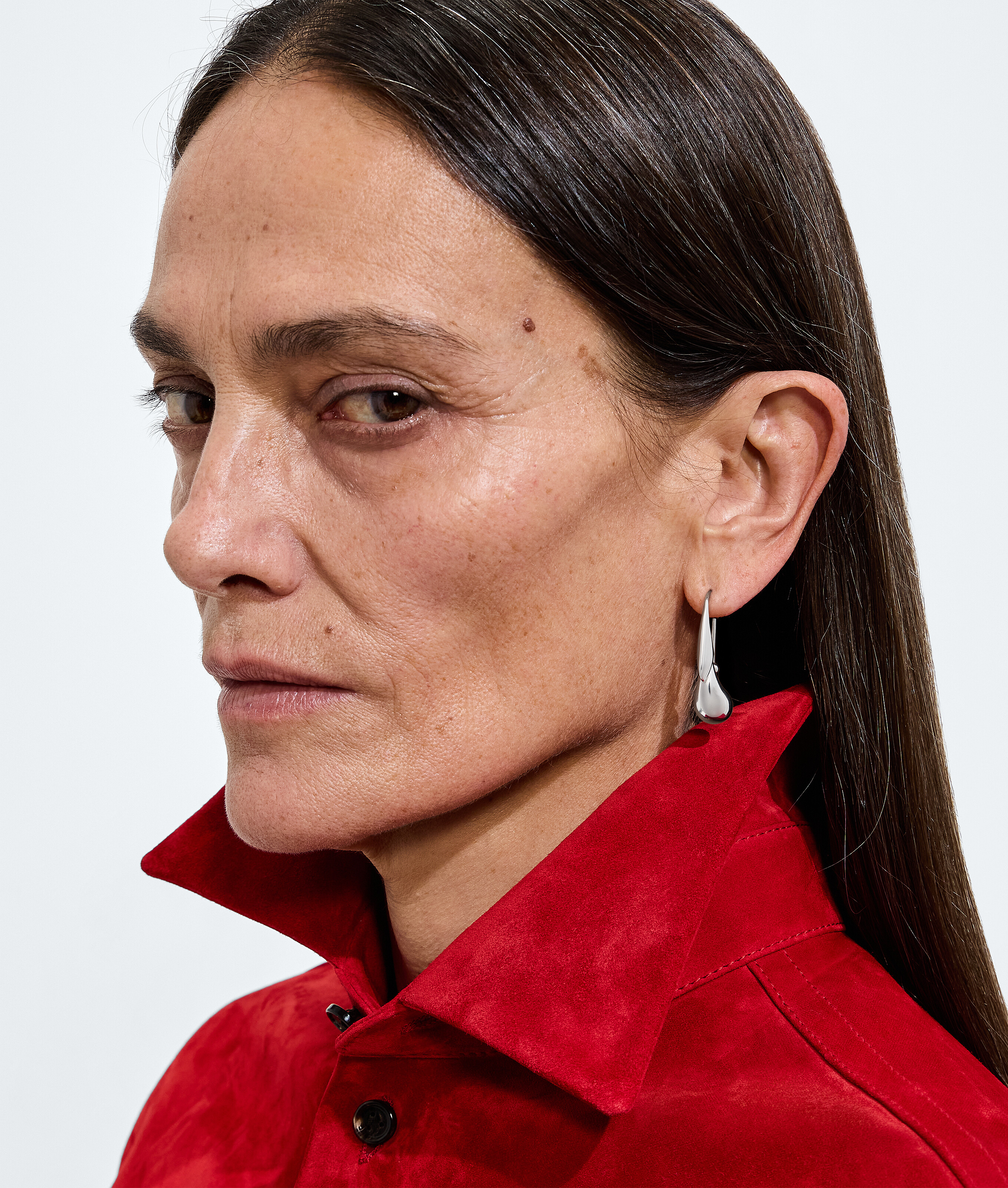 Women's Drop Pendant Earrings in Silver Bottega Veneta Luxembourg EN - Image 2