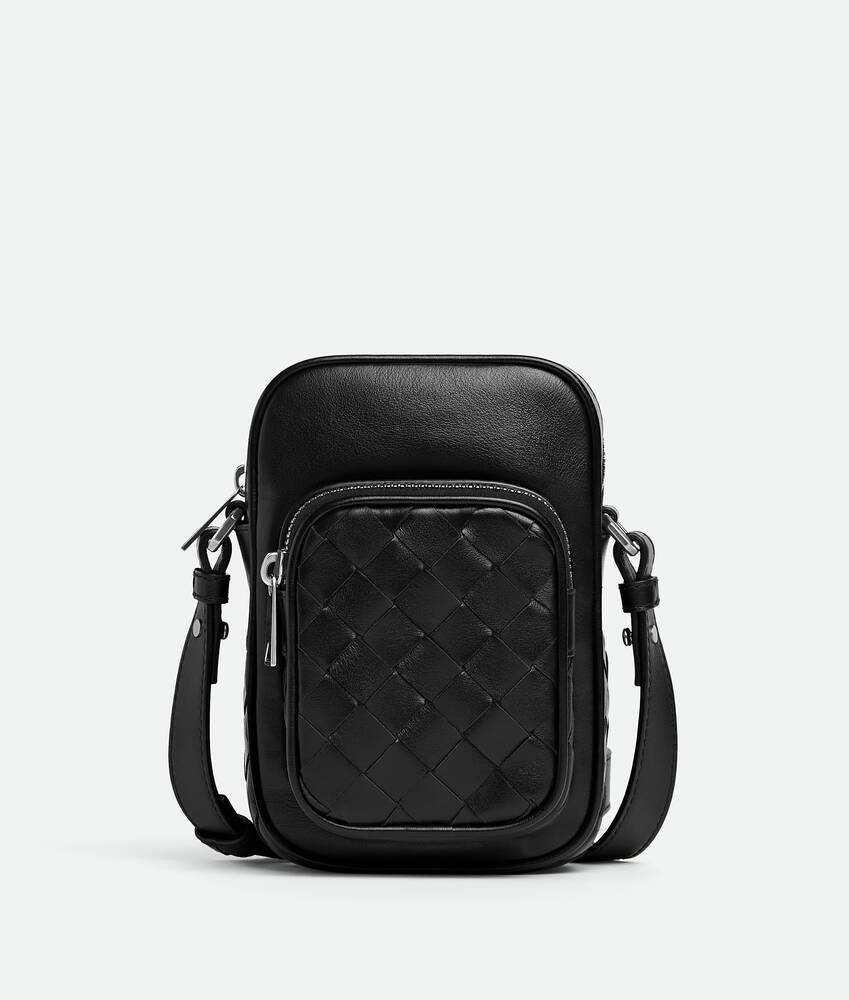 Exibir uma versão grande da imagem do produto 1 - Camera bag Intrecciato pequena com bolso