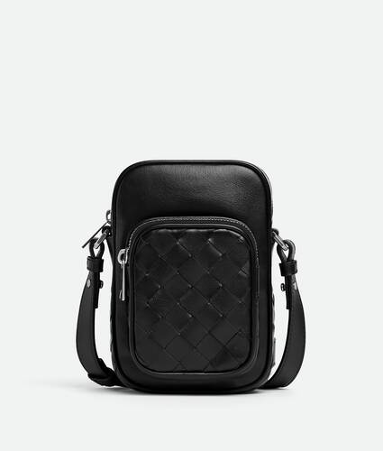 Camera bag Intrecciato pequena com bolso