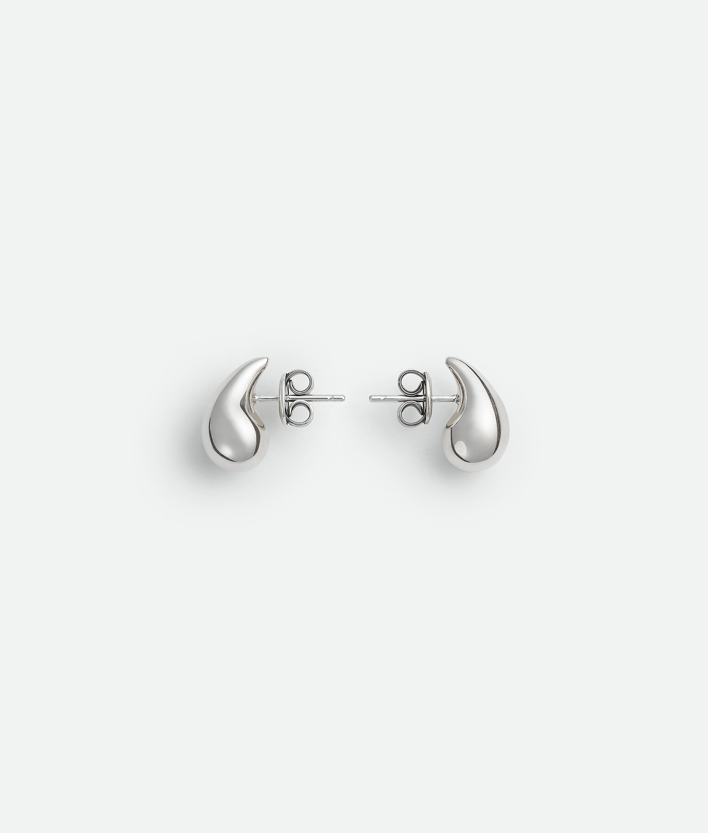 Bottega Veneta Mini Sterling Silver Drop Earrings In Metallic