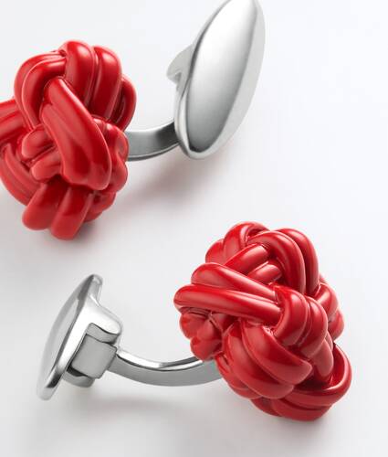Ele's Abotoaduras Knot em Chili Bottega Veneta Brasil PT - Image 4