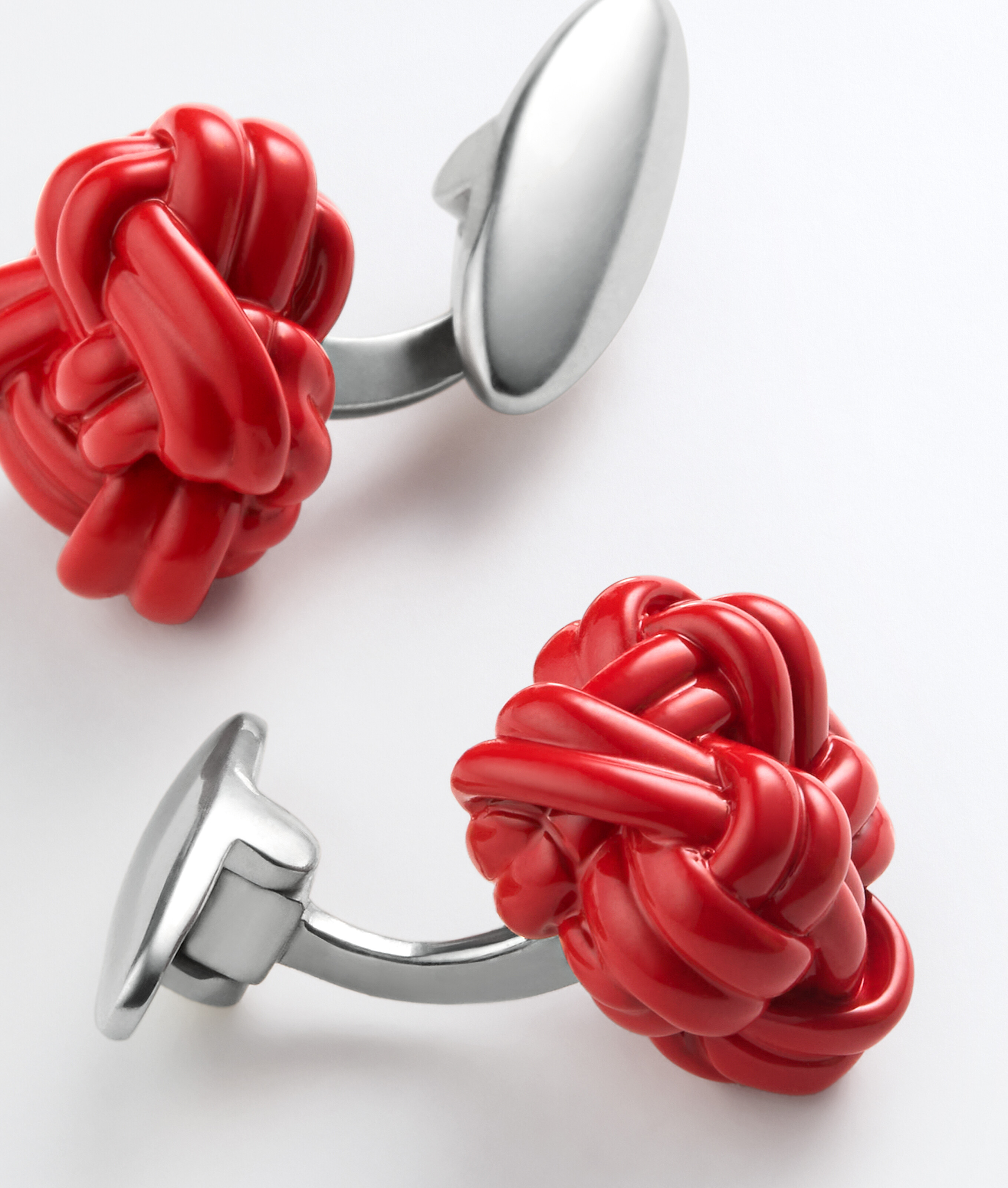 Men's Knot Cufflinks in Chili Bottega Veneta Luxembourg EN - Image 4